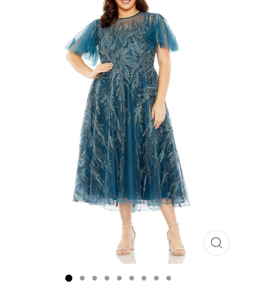 Mac Duggal plus size beautiful dress Color : Ocean